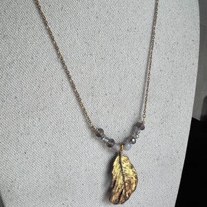 Feather Gold Necklace
