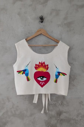 Flores Corazón top/ vest