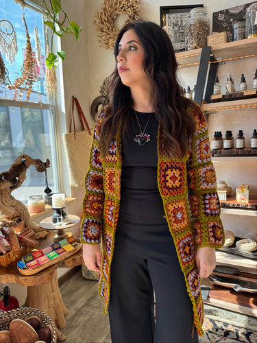Mocha Crochet cardigan