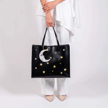 La Luna y Estrella XL Tote (black)