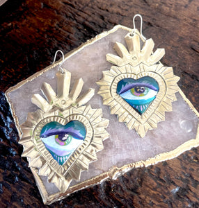 Ojos en Oleo earrings