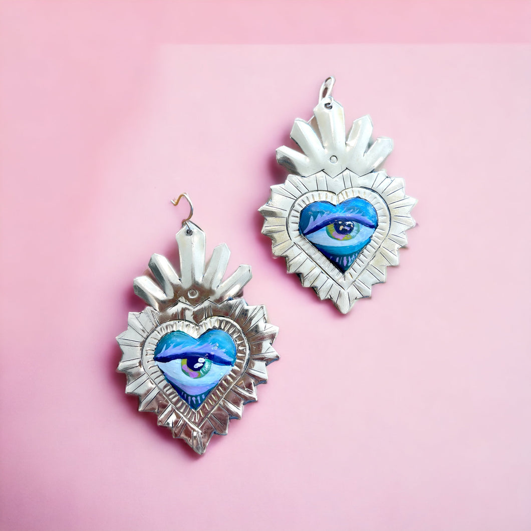 Ojos en Oleo earrings
