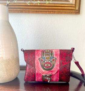 Hamsa Leather crossbody