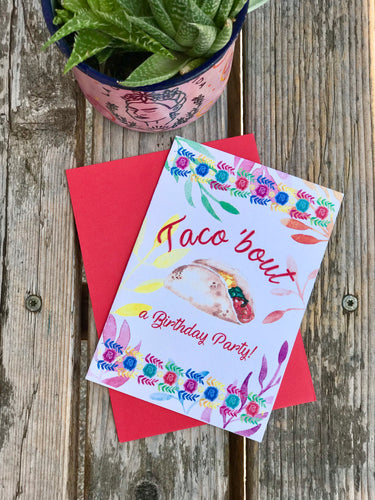 Taco party greeting card