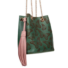 Mariposas Menta bucket bag
