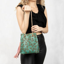 Mariposas Menta bucket bag